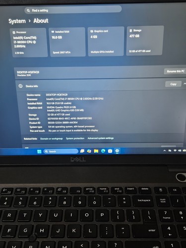 Dell precision 3541 core i7 - core,